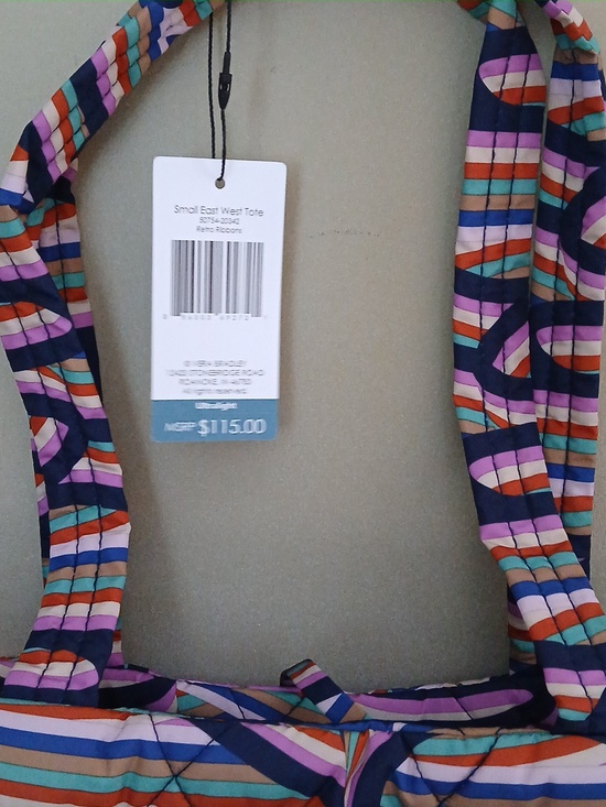 Vera Bradley Small East West Tote- Retro Ribbons - Picture 2 of 5